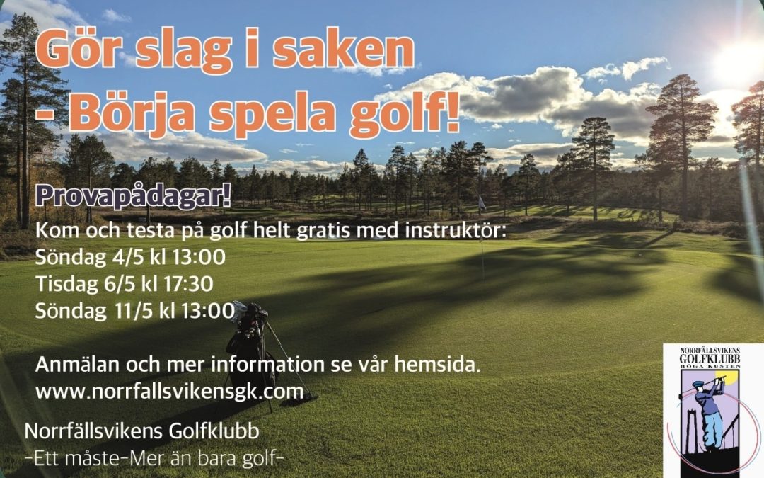 Prova-på-Golf i Maj!