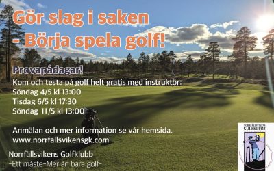 Prova-på-Golf i Maj!